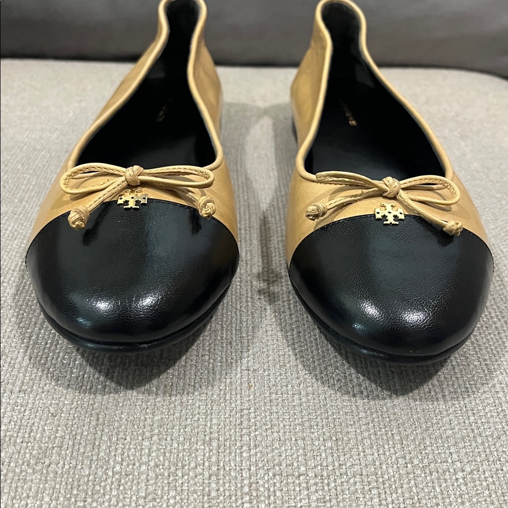 NEW Tory Burch Cap Toe Ballet Flats Size 8 - Picture 3 of 8